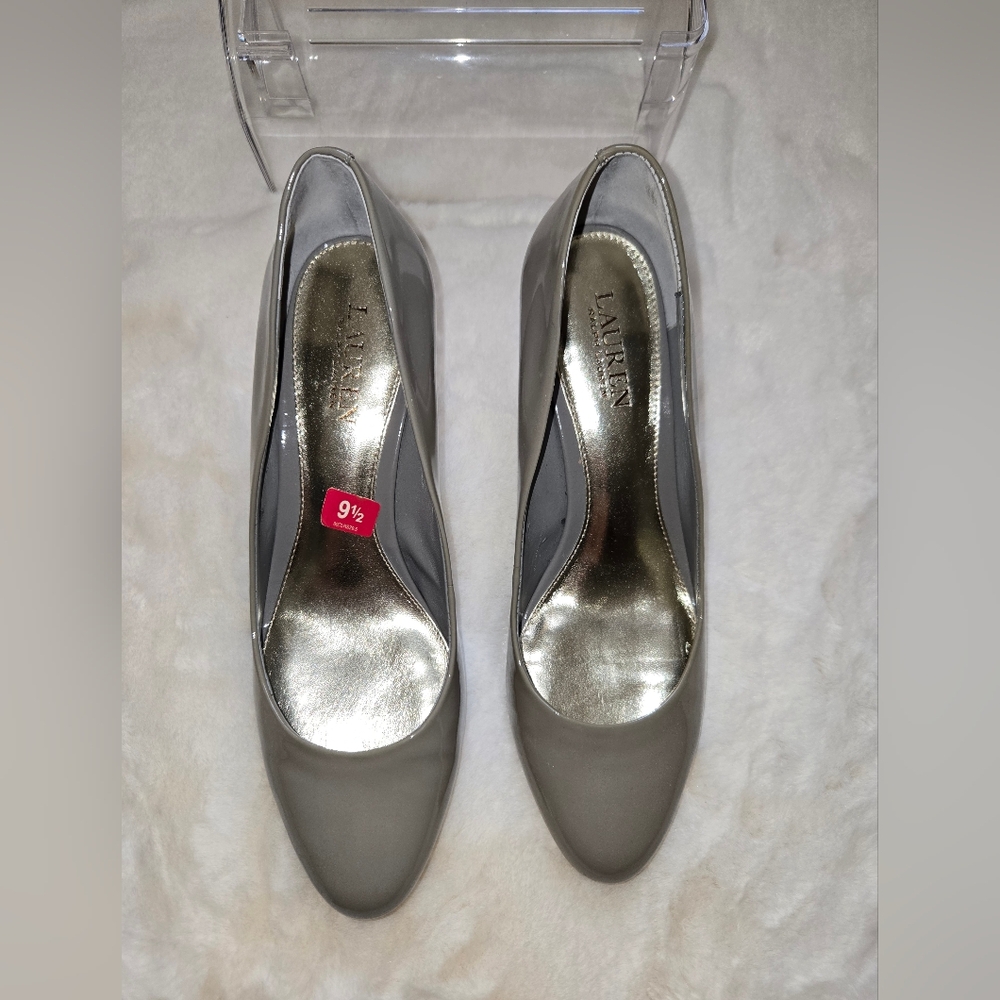 Lauren Ralph Lauren Silver Gray Heels, Size 9 1/2